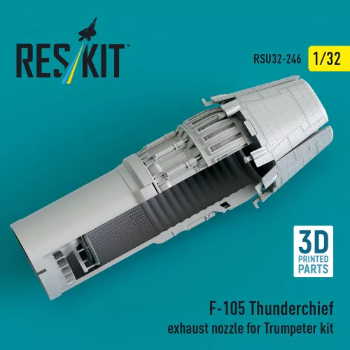 ResKit Models F-105 Thunderchief exhaust nozzle for Trumpeter kit (3D Printed) - hajtómű-fúvócső