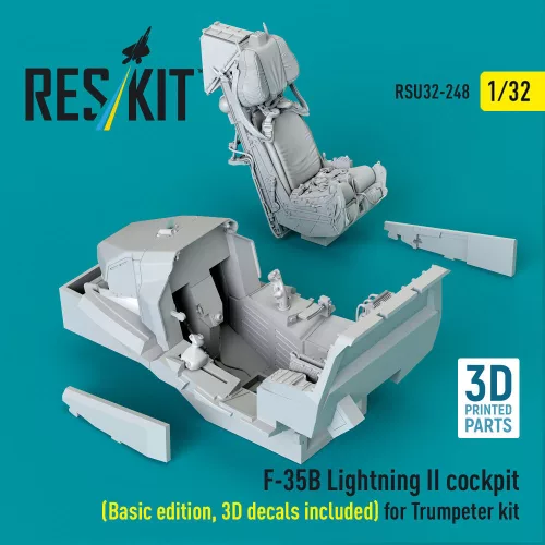 ResKit Models F-35B Lightning II – alap cockpitkészlet 3D matricákkal
