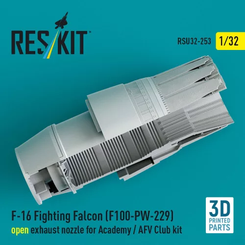 ResKit Models F-16 Fighting Falcon (F100-PW-229) nyitott – hajtómű-fúvócső, AFV Club maketthez