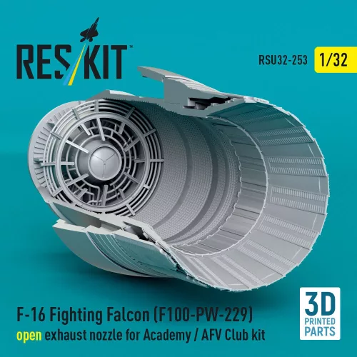 ResKit Models F-16 Fighting Falcon (F100-PW-229) nyitott – hajtómű-fúvócső, AFV Club maketthez