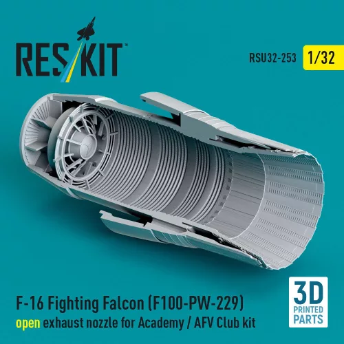 ResKit Models F-16 Fighting Falcon (F100-PW-229) nyitott – hajtómű-fúvócső, AFV Club maketthez