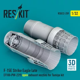   ResKit Models F-15E Strike Eagle késői (F100-PW-229) nyitott – hajtómű-fúvócsövek