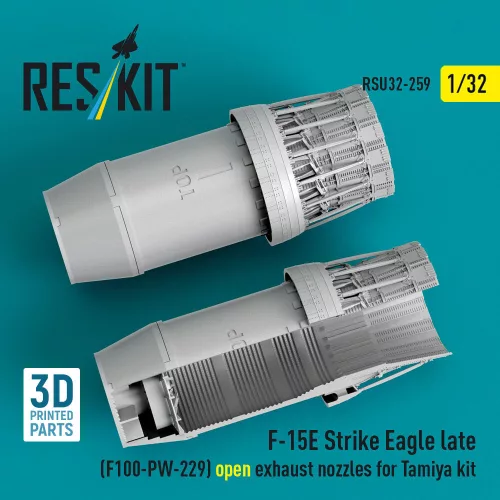 ResKit Models F-15E Strike Eagle késői (F100-PW-229) nyitott – hajtómű-fúvócsövek