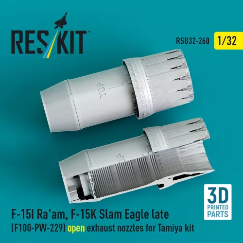 ResKit Models F-15I Ra'am, F-15K Slam Eagle késői (F100-PW-229) nyitott – hajtómű-fúvócsövek