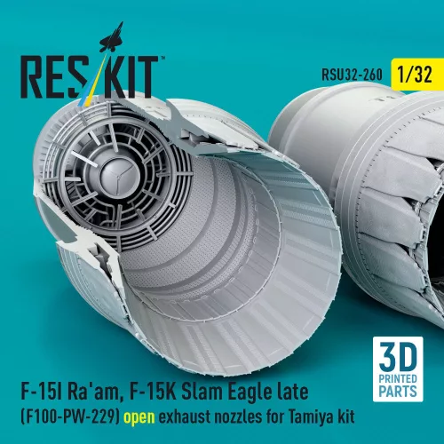 ResKit Models F-15I Ra'am, F-15K Slam Eagle késői (F100-PW-229) nyitott – hajtómű-fúvócsövek