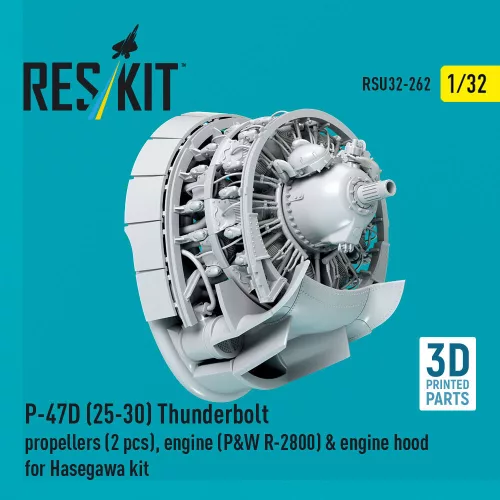 ResKit Models P-47D (25-30) Thunderbolt – légcsavarok, motor, motorburkolat