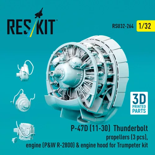 ResKit Models P-47D (11-30) Thunderbolt – légcsavarok, motor, motorburkolat