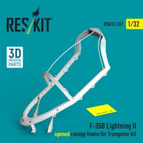   ResKit Models F-35B Lightning II opened canopy frame (3D Printed) for Trumpeter - nyitott kabintetőkeret