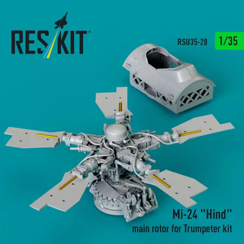ResKit Models Mi-24 Hind main rotor for Trumpeter kit (3D Printed) - főrotor