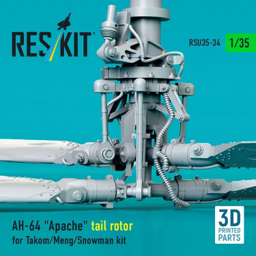 ResKit Models AH-64 Apache tail rotor for Takom/Meng/Snowman kit (3D Printed) - farokrotor