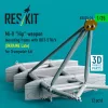 ResKit Models Mi-8 Hip weapon mounting frame with BD3-57KrV (UKRAINE Late) for Trumpeter kit (2 pcs) (3D Printed) - fegyverfelfüggesztő keret