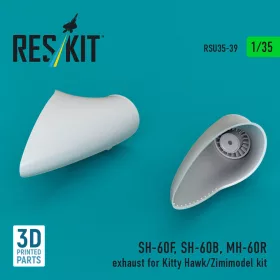   ResKit Models SH-60F, SH-60B, MH-60R exhaust (3D Printed) for Kitty Hawk / Zimi Model - kipufogócsonkok