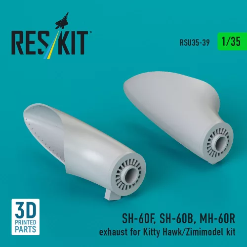 ResKit Models SH-60F, SH-60B, MH-60R exhaust (3D Printed) for Kitty Hawk / Zimi Model - kipufogócsonkok