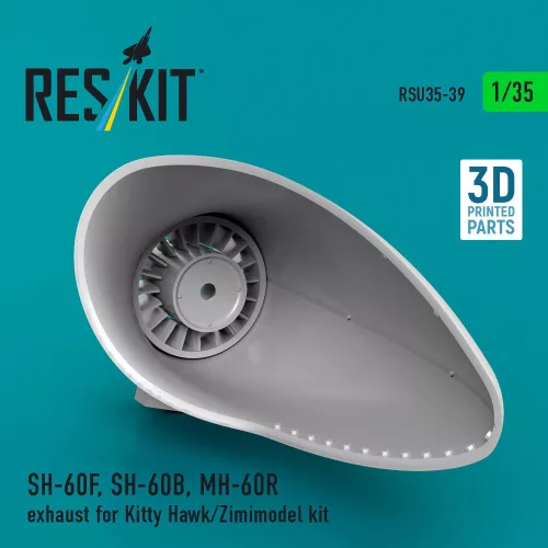 ResKit Models SH-60F, SH-60B, MH-60R exhaust (3D Printed) for Kitty Hawk / Zimi Model - kipufogócsonkok