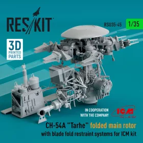   ResKit Models CH-54A Tarhe – behajtott főrotor rotorlapát-rögzítő rendszerrel