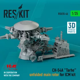   ResKit Models CH-54A Tarhe unfolded main rotor for ICM kit (3D Printed) - kihajtott főrotor
