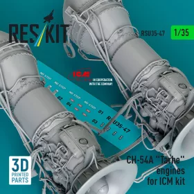   ResKit Models CH-54A Tarhe engines for ICM kit (3D Printed) - hajtóművek