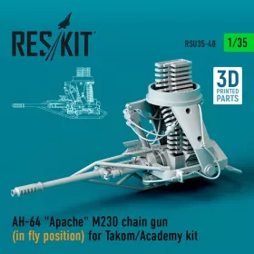   ResKit Models AH-64 Apache M230 chain gun (in fly position) for Takom/Academy kit (3D Printed) - M230 Chain Gun gépágyú, repülési helyzetben