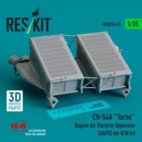   ResKit Models CH-54A Tarhe Engine Air Particle Separator (EAPS) for ICM kit (3D Printed) - hajtómű levegőrészecske-leválasztó (EAPS)