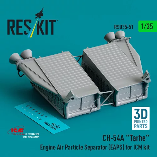 ResKit Models CH-54A Tarhe Engine Air Particle Separator (EAPS) for ICM kit (3D Printed) - hajtómű levegőrészecske-leválasztó (EAPS)