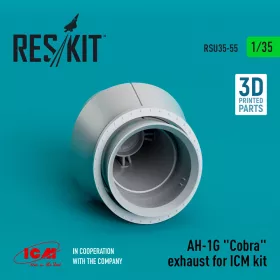   ResKit Models AH-1G Cobra exhaust for ICM kit (3D Printed) - kipufogócsonkok