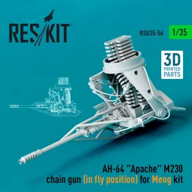  ResKit Models AH-64 Apache M230 chain gun (in fly position) for Meng kit (3D Printed) - M230 Chain Gun gépágyú, repülési helyzetben