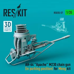   ResKit Models AH-64 Apache M230 chain gun (in parking position) for Meng kit (3D Printed) - M230 Chain Gun gépágyú, parkolóhelyzetben