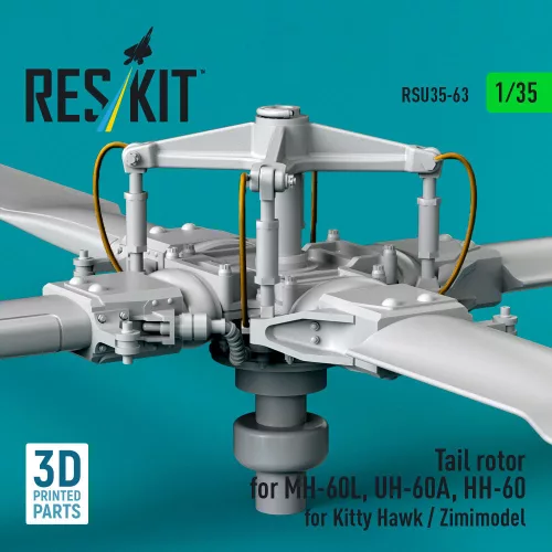 ResKit Models Tail rotor for MH-60L, UH-60A, HH-60 for Kitty Hawk / Zimimodel (3D Printed) - farokrotor