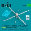 ResKit Models AH-64 Apache (A, D, E korai, AH Mk.I, DI Saraf) – kihajtott főrotor, korai rotorlapátokkal, Takom / Snowman maketthez