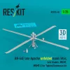 ResKit Models AH-64E késői Apache – kihajtott főrotor, késői rotorlapátok, MUMT-X rendszerrel, Takom/Snowman makettekhez