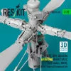 ResKit Models AH-64E késői Apache – kihajtott főrotor, késői rotorlapátok, MUMT-X rendszerrel, Takom/Snowman makettekhez