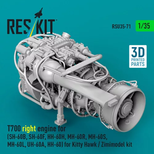 ResKit Models T700 – jobb oldali hajtómű, Kitty Hawk / Zimi Model maketthez