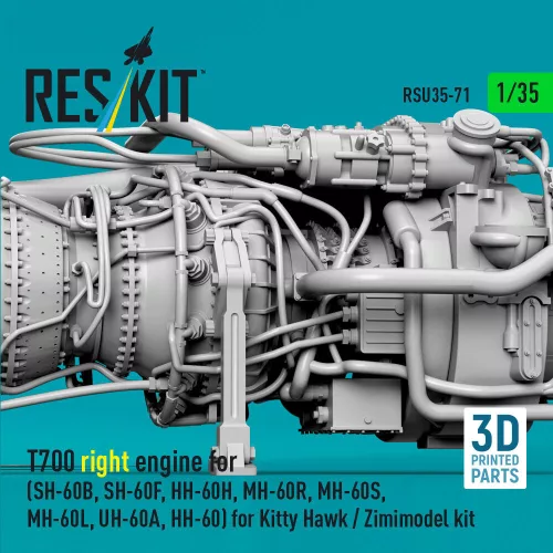ResKit Models T700 – jobb oldali hajtómű, Kitty Hawk / Zimi Model maketthez