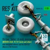 ResKit Models CH-54A Tarhe(S-64E) – futóműkészlet, közepes terheléshez terhelt állapotú kerekekkel