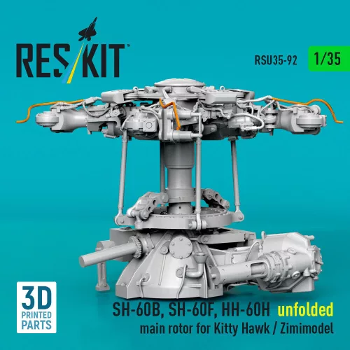 ResKit Models SH-60B, SH-60F, HH-60H unfolded main rotor for Kitty Hawk / Zimimodel (3D Printed) - kihajtott főrotor