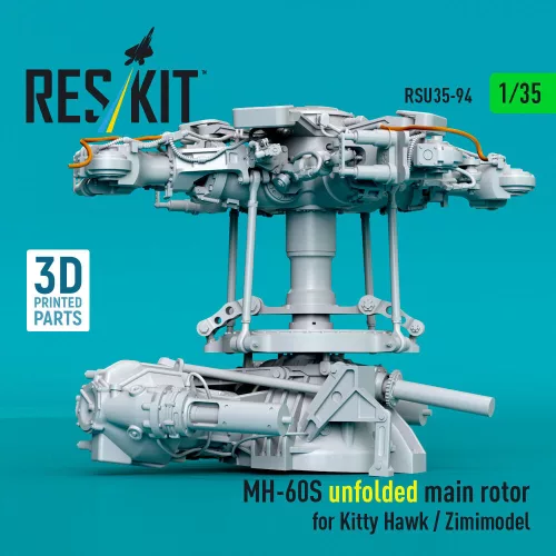 ResKit Models MH-60S unfolded main rotor for Kitty Hawk / Zimimodel (3D Printed) - kihajtott főrotor