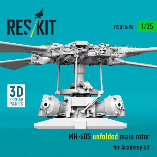 ResKit Models MH-60S unfolded main rotor (3D Printed) for Academy - kihajtott főrotor