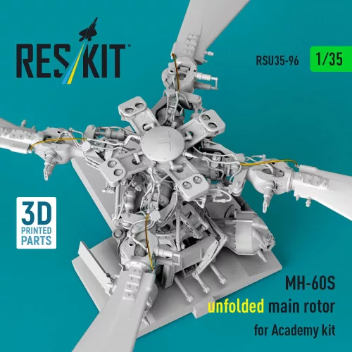 ResKit Models MH-60S unfolded main rotor (3D Printed) for Academy - kihajtott főrotor
