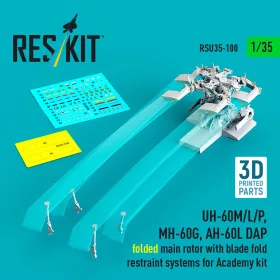   ResKit Models UH-60M/L/P, MH-60G, AH-60L DAP – behajtott főrotor rotorlapát-rögzítő rendszerrel