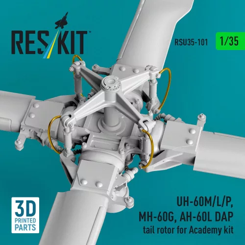 ResKit Models UH-60M/L/P, MH-60G, AH-60L DAP tail rotor (3D Printed) for Academy - farokrotor