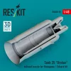 ResKit Models Saab 35 Draken exhaust nozzle for Hasegawa / Eduard kit (3D Printed) - hajtómű-fúvócső