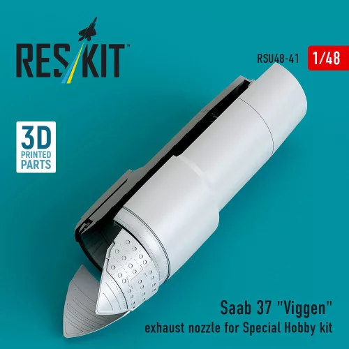 ResKit Models Saab 37 Viggen exhaust nozzle for Special Hobby kit (3D Printed) - Saab 37 Viggen – hajtómű-fúvócső