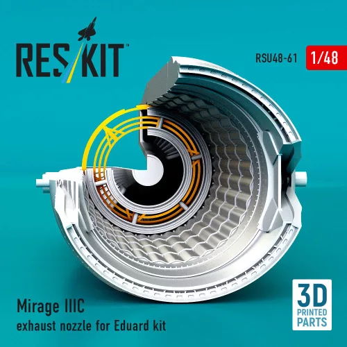 ResKit Models Mirage IIIC exhaust nozzle for Eduard kit (3D Printed) - hajtómű-fúvócső