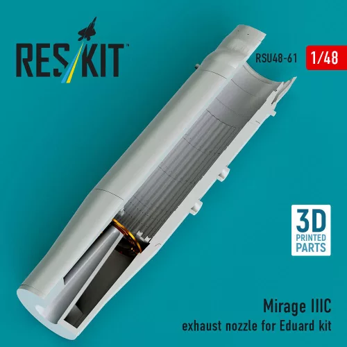 ResKit Models Mirage IIIC exhaust nozzle for Eduard kit (3D Printed) - hajtómű-fúvócső