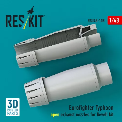 ResKit Models Eurofighter Typhoon open exhaust nozzles for Revell kit (3D Printed) - Eurofighter Typhoon nyitott – hajtómű-fúvócsövek