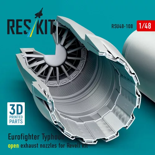 ResKit Models Eurofighter Typhoon open exhaust nozzles for Revell kit (3D Printed) - Eurofighter Typhoon nyitott – hajtómű-fúvócsövek