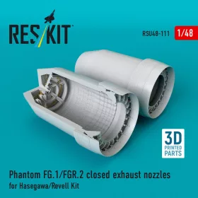   ResKit Models Phantom (FG.1/FGR.2) closed exhaust nozzles for Hasegawa/Revell kit (3D Printed) - Phantom (FG.1/FGR.2) zárt – hajtómű-fúvócsövek