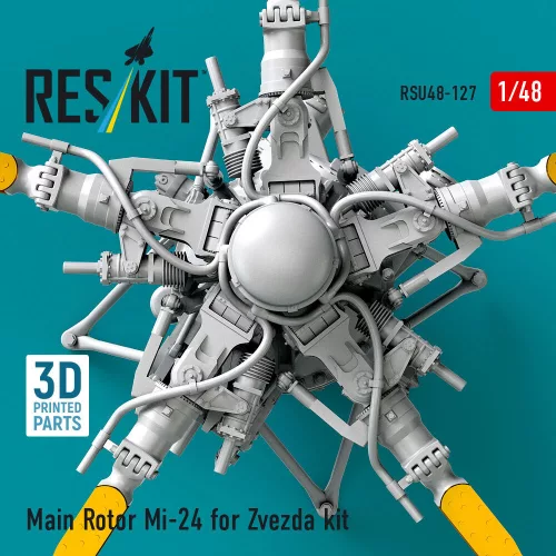 ResKit Models Main Rotor Mi-24 for Zvezda kit (3D Printed) - főrotor