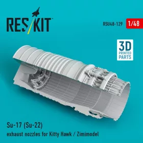   ResKit Models Su-17 (Su-22) exhaust nozzle for Kitty Hawk / Zimimodel (3D Printed) - hajtómű-fúvócső