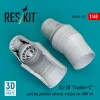ResKit Models Su-30 Flanker-C parking position exhaust nozzles for GWH kit (3D Printed) - parkolóhelyzetű hajtómű-fúvócsövek